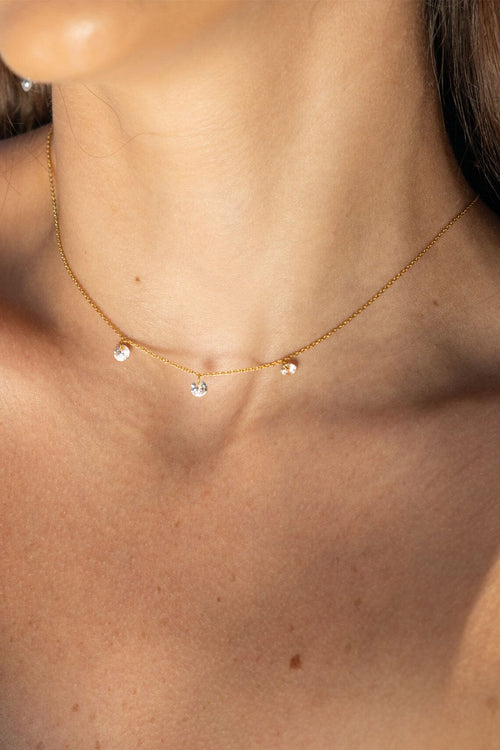 MIRAGE ETHEREAL NECKLACE GOLD Bevilles Jewellers 