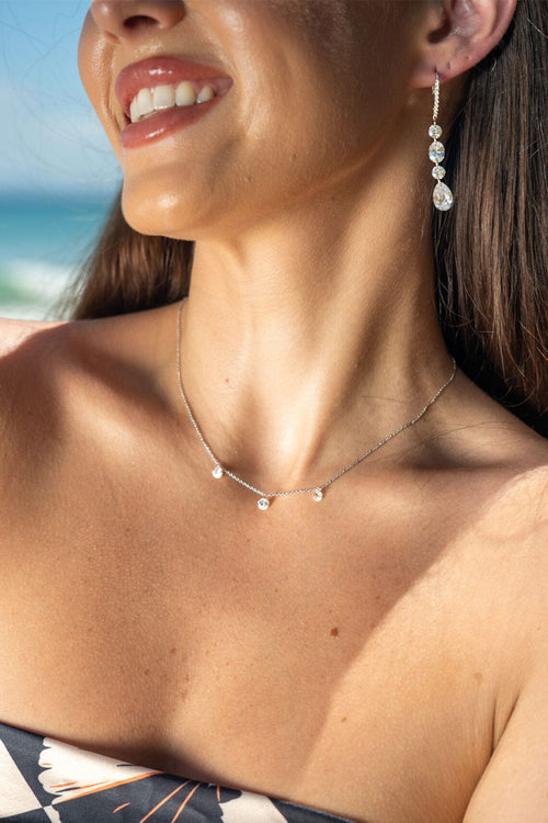 MIRAGE ETHEREAL NECKLACE SILVER Bevilles Jewellers 