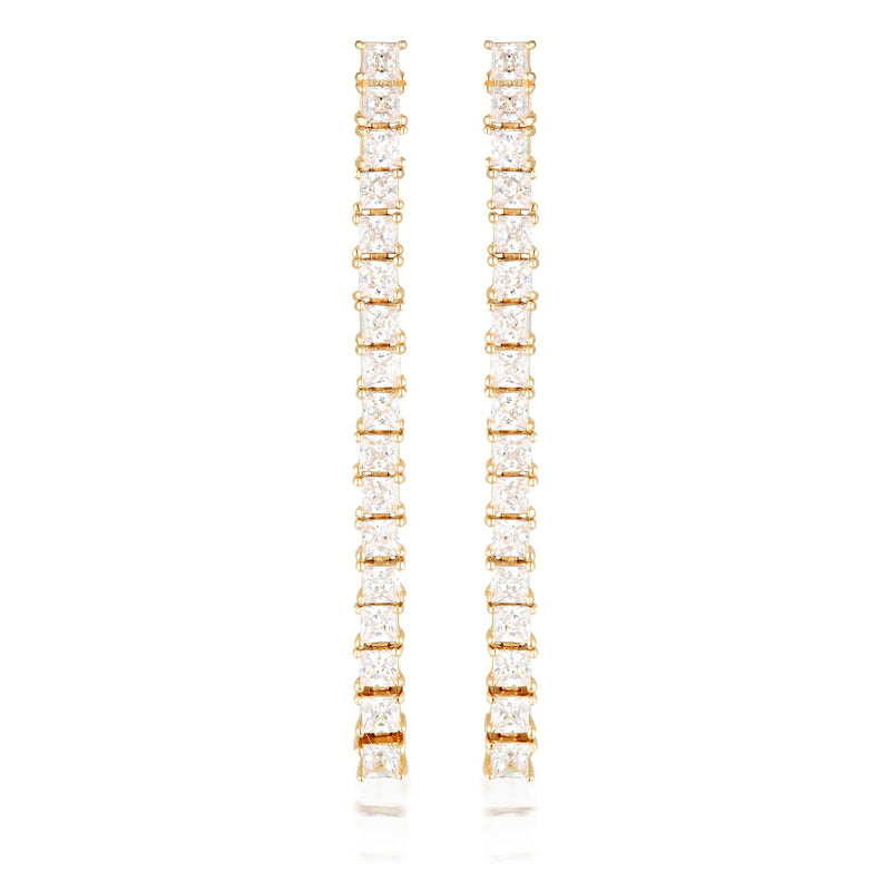 GEORGINI ICONIC BRIDAL VERA EARRINGS GOLD Bevilles Jewellers 