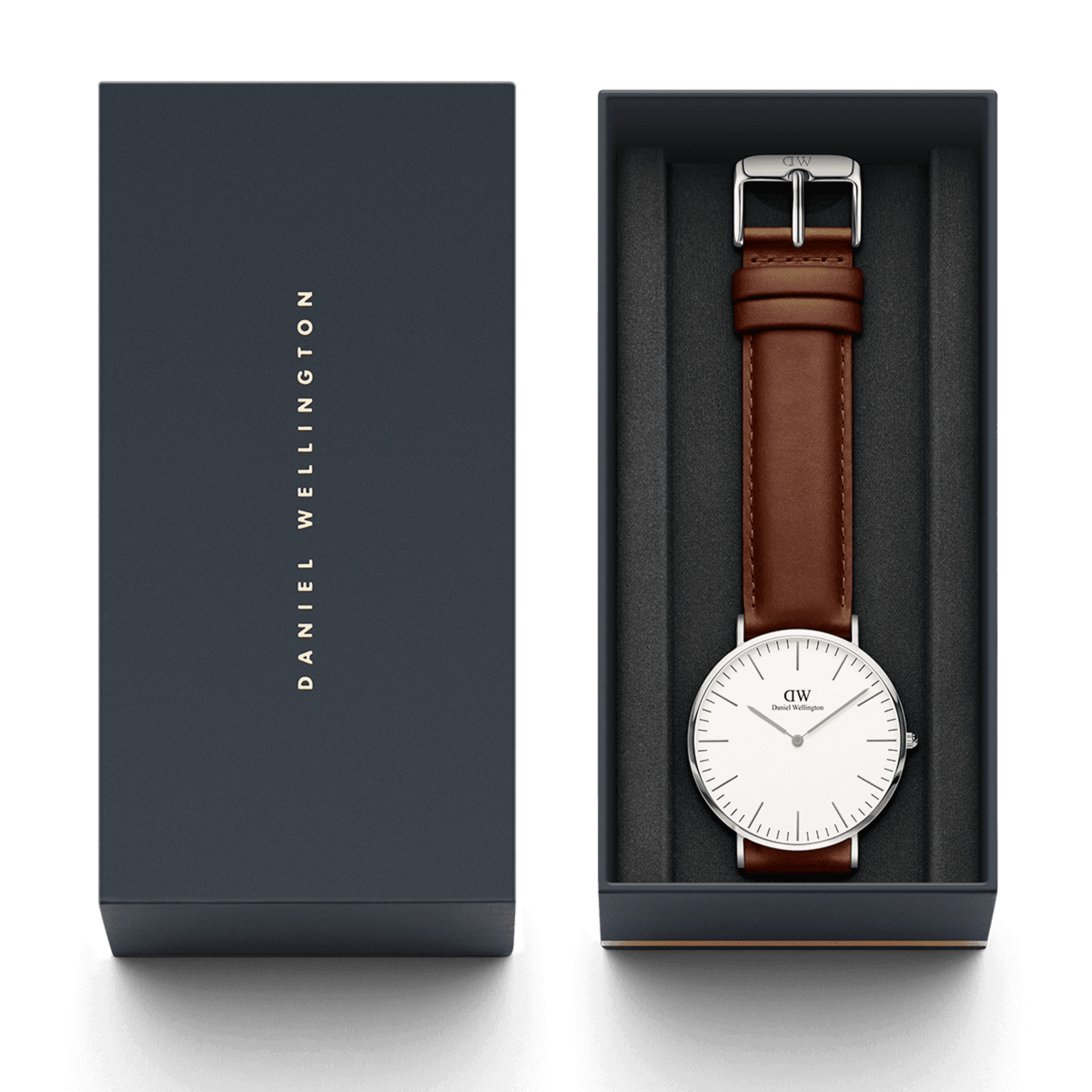 Daniel Wellington Classic 40 St Mawes Silver & White Watch Watches Daniel Wellington 