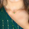MILESTONE EMERALD HALO PENDANT IN GOLD Bevilles Jewellers 