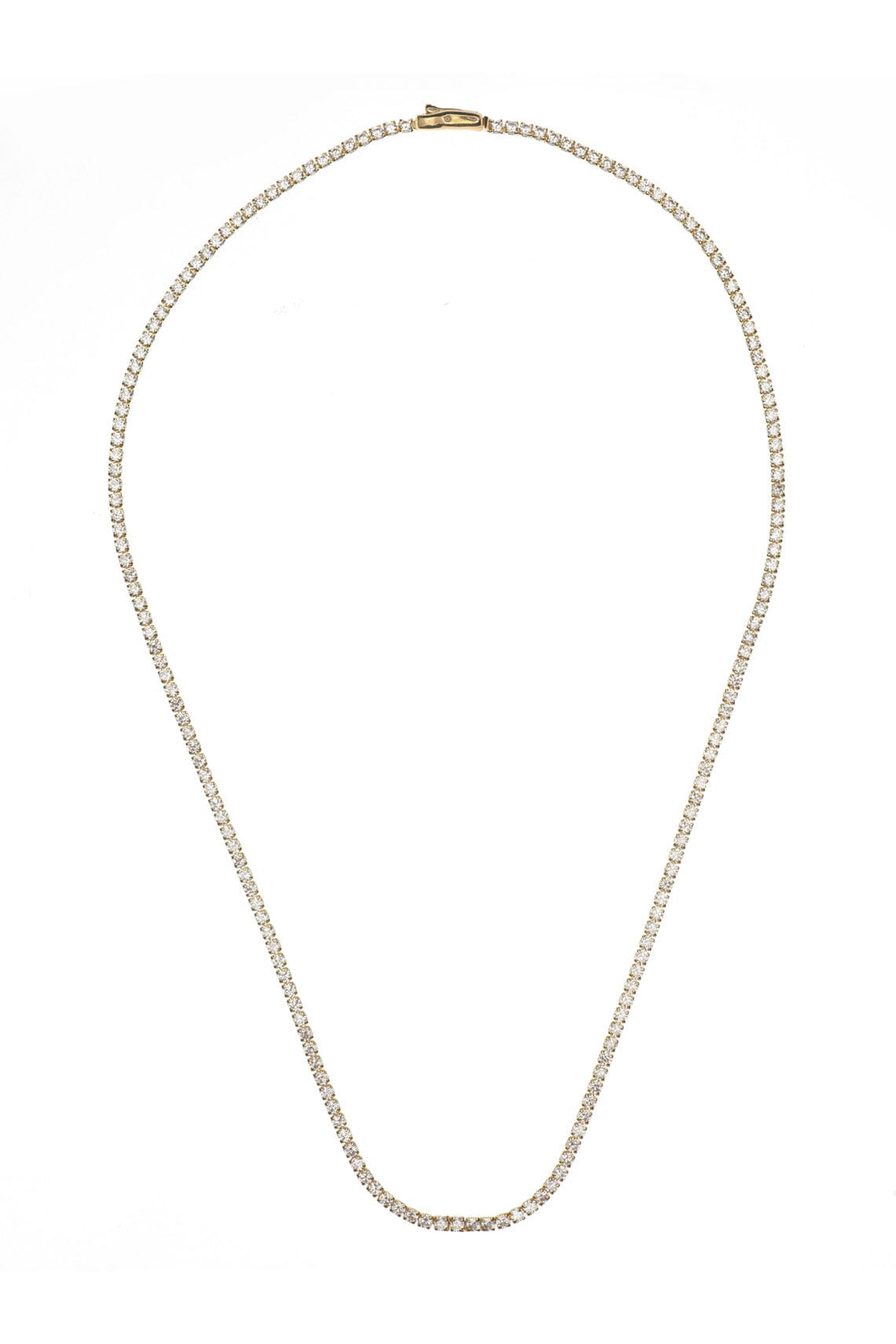 SYDNEY SOIRÉE 2MM TENNIS NECKLACE 42CM GOLD Bevilles Jewellers 