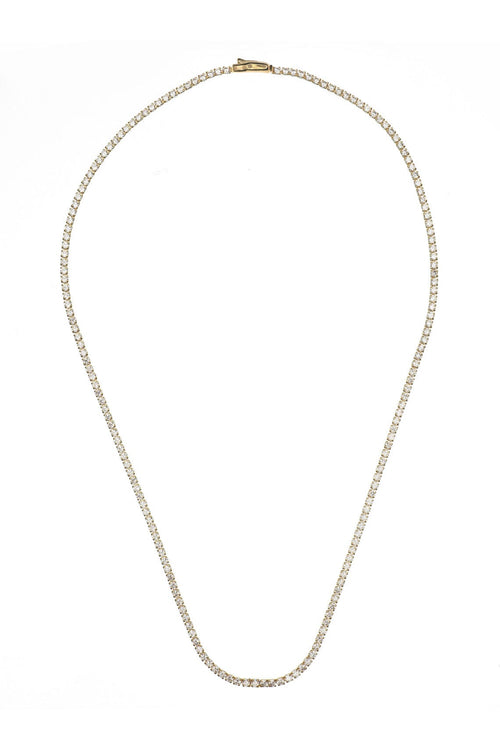 SYDNEY SOIRÉE 2MM TENNIS NECKLACE 42CM GOLD Bevilles Jewellers 