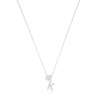 LUXURY LETTERS K INITIAL PENDANT SILVER Pendants Georgini 
