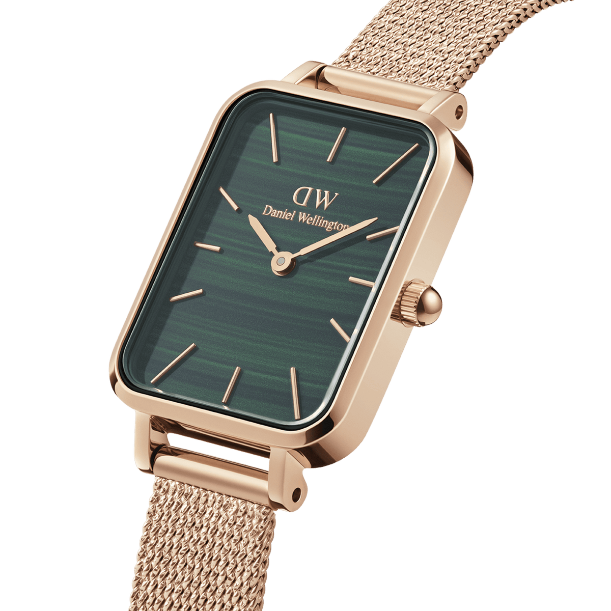 Daniel Wellington Quadro 20X26 Pressed Melrose Rose Gold & Green Watch Watches Daniel Wellington 