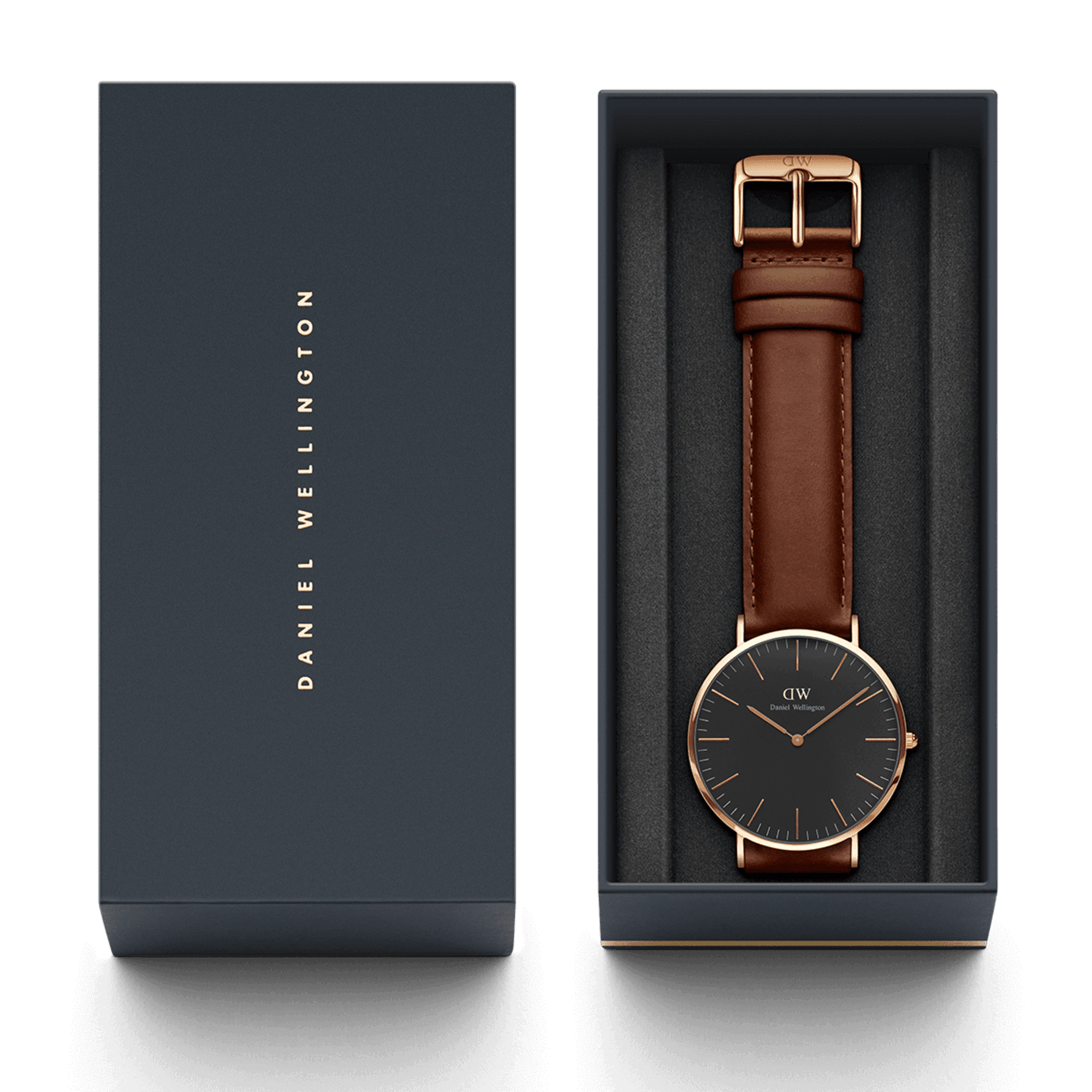 Daniel Wellington Classic 40 St Mawes Rose Gold & Black Watch Watches Daniel Wellington 