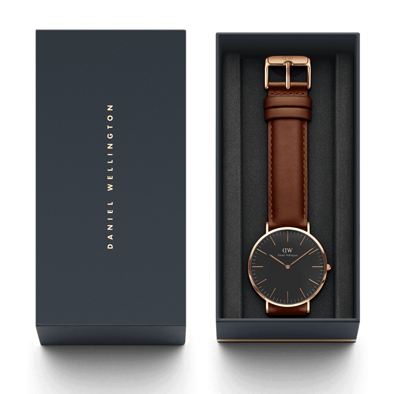 Daniel Wellington Classic 40 St Mawes Rose Gold & Black Watch Watches Daniel Wellington 