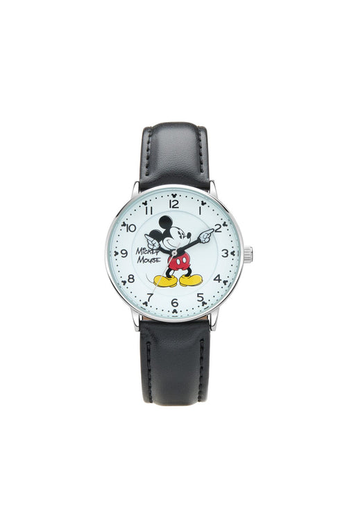 Disney Icon Mickey Collectors Edition 38mm Black Leather Watch Watches Disney 
