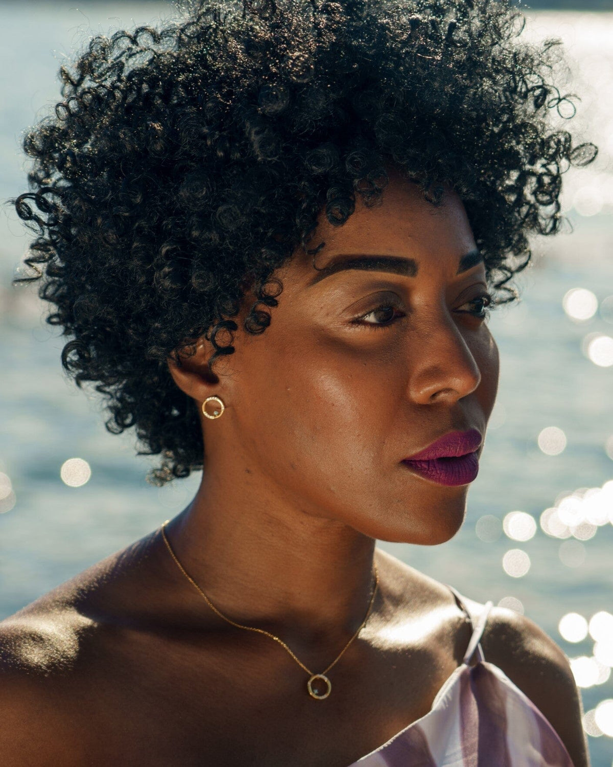 OPAL GLOW BLUE CREATED OPAL CIRCLE EARRINGS GOLD Bevilles Jewellers 