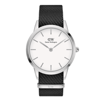 Daniel Wellington Iconic 40mm Nato Silver & White Watches Daniel Wellington 