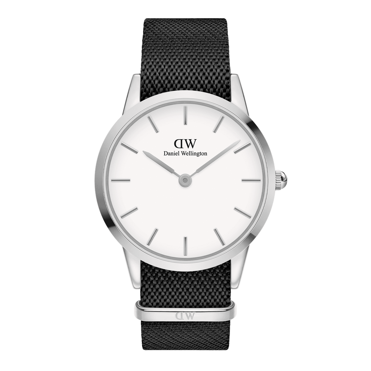 Daniel Wellington Iconic 40mm Nato Silver & White Watches Daniel Wellington 