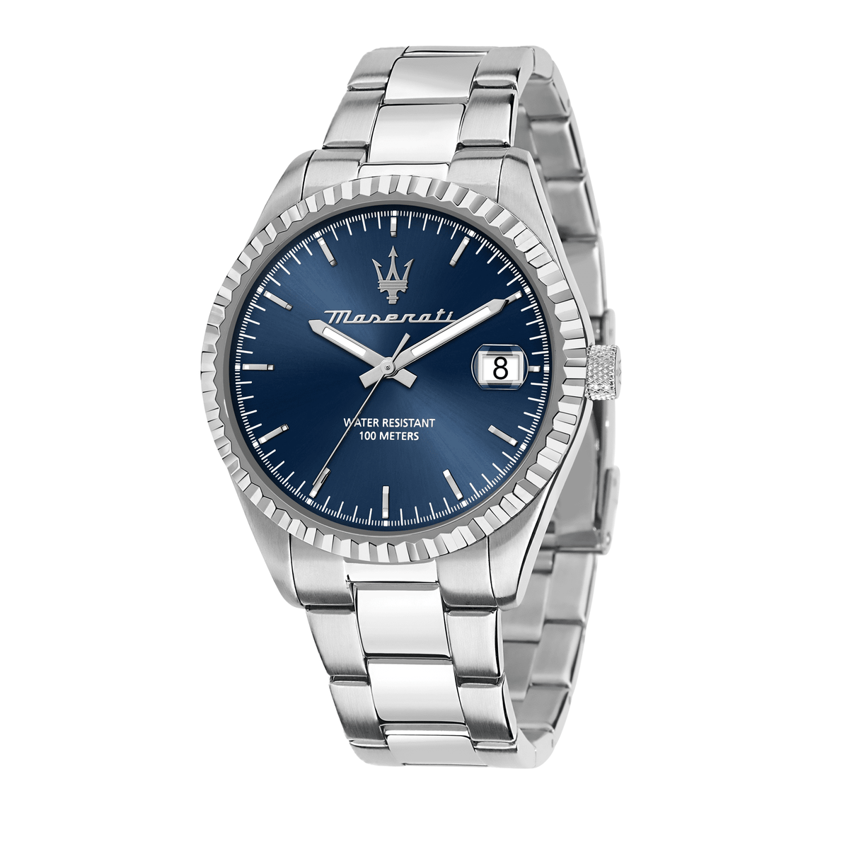 Maserati Competizione 43mm Silver Stainless Steel Watch Watches Maserati 