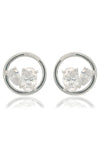 CHIC NOEL TOI ET MOI CIRCLE EARRINGS SILVER Bevilles Jewellers 