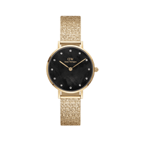 Daniel Wellington Petite 28 Lumine Gold Mother of Pearl Black Watch Watches Daniel Wellington 