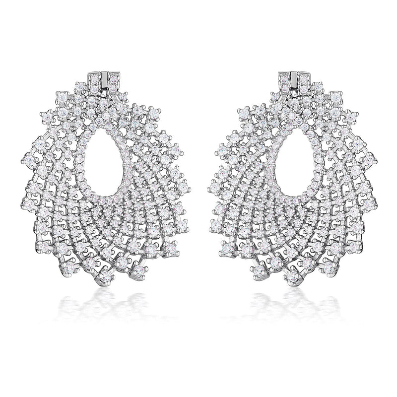 GEORGINI RED CARPET SUNDANCE EARRINGS SILVER Bevilles Jewellers 