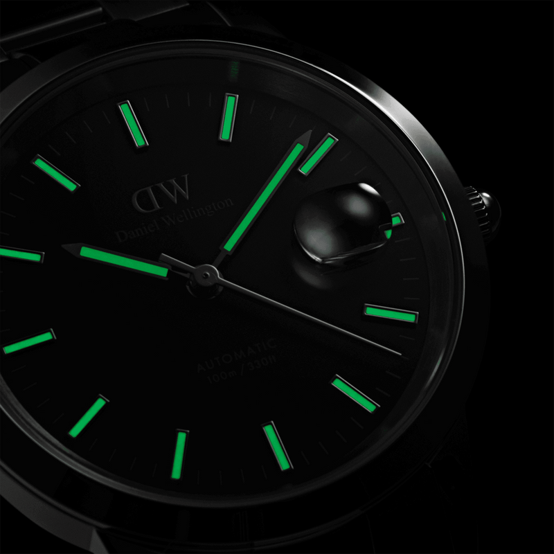 Daniel Wellington Iconic Link Automatic 40 Silver & Black Watch Watches Daniel Wellington 
