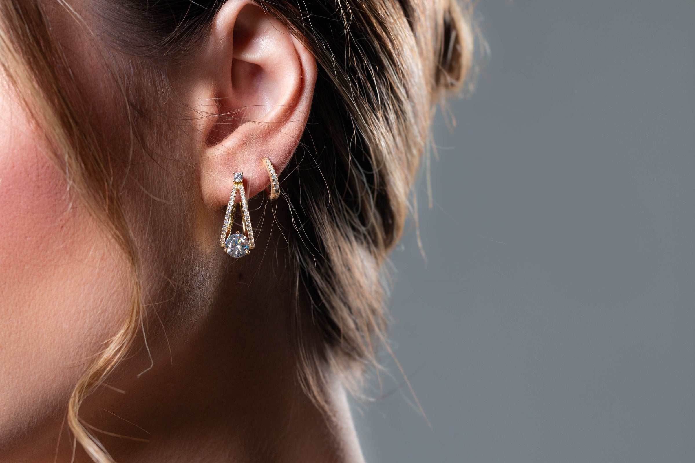 GEORGINI RED CARPET CHAMPAGNE EARRINGS GOLD Bevilles Jewellers 