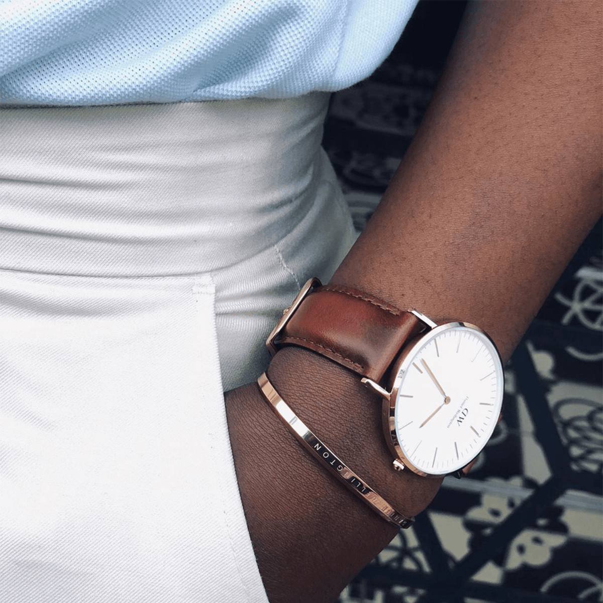 Daniel Wellington Classic 40 St Mawes Rose Gold & White Watch Watches Daniel Wellington 
