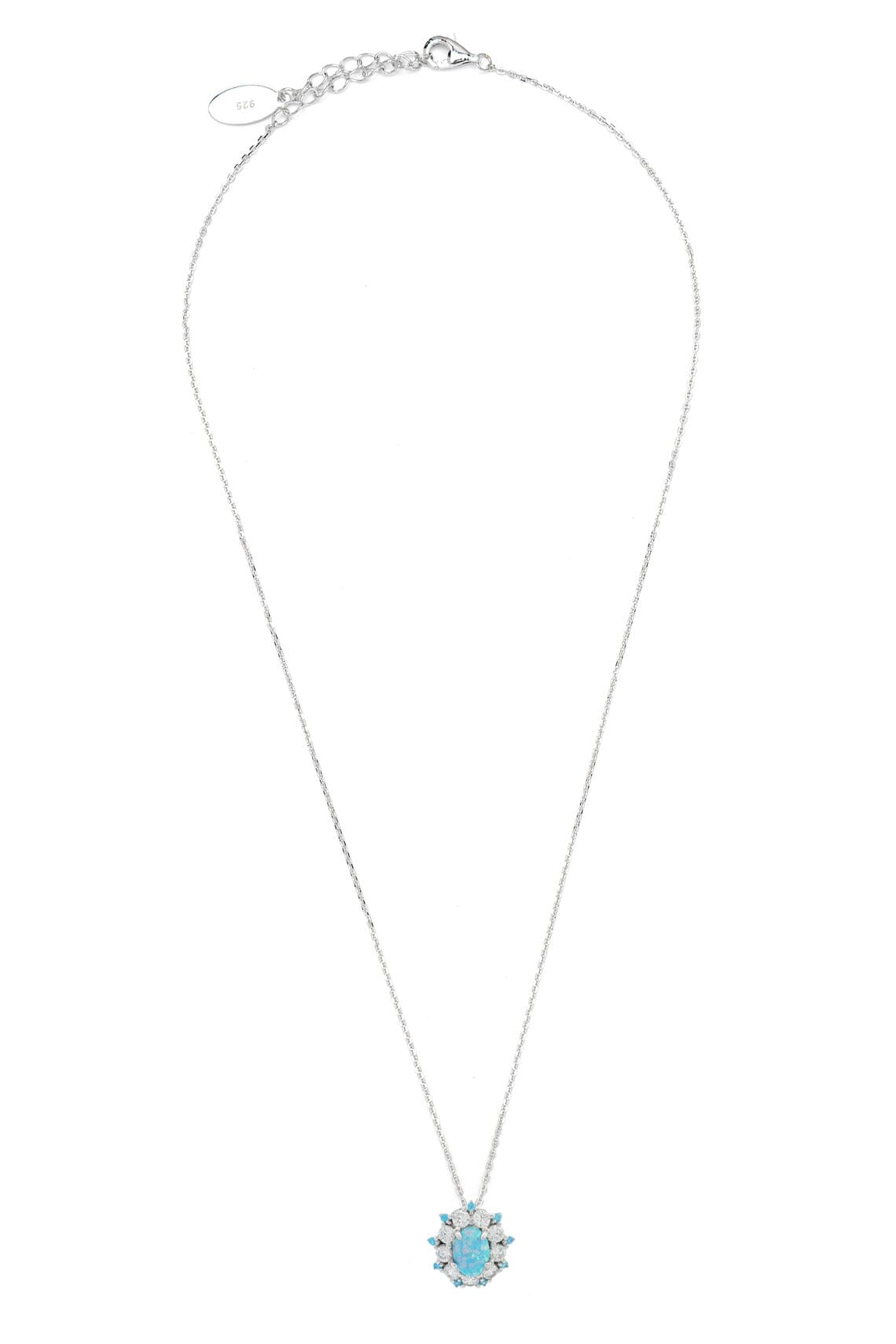 OPAL GLOW BARANGAROO BLUE CREATED OPAL PENDANT Bevilles Jewellers 