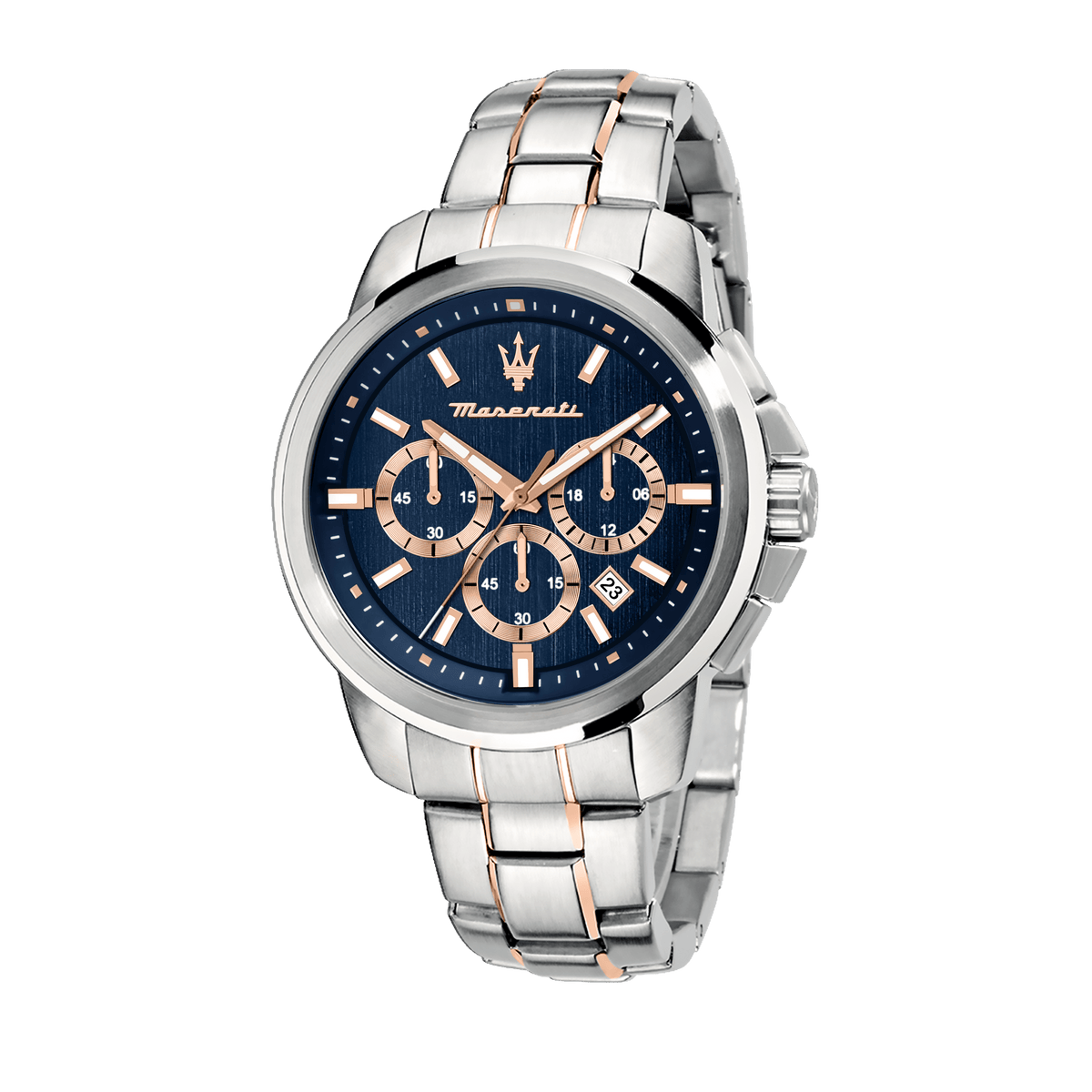 Maserati Successo Blue Dial 44mm Chronograph Watches Maserati 