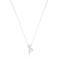 LUXURY LETTERS P INITIAL PENDANT SILVER Pendants Georgini 