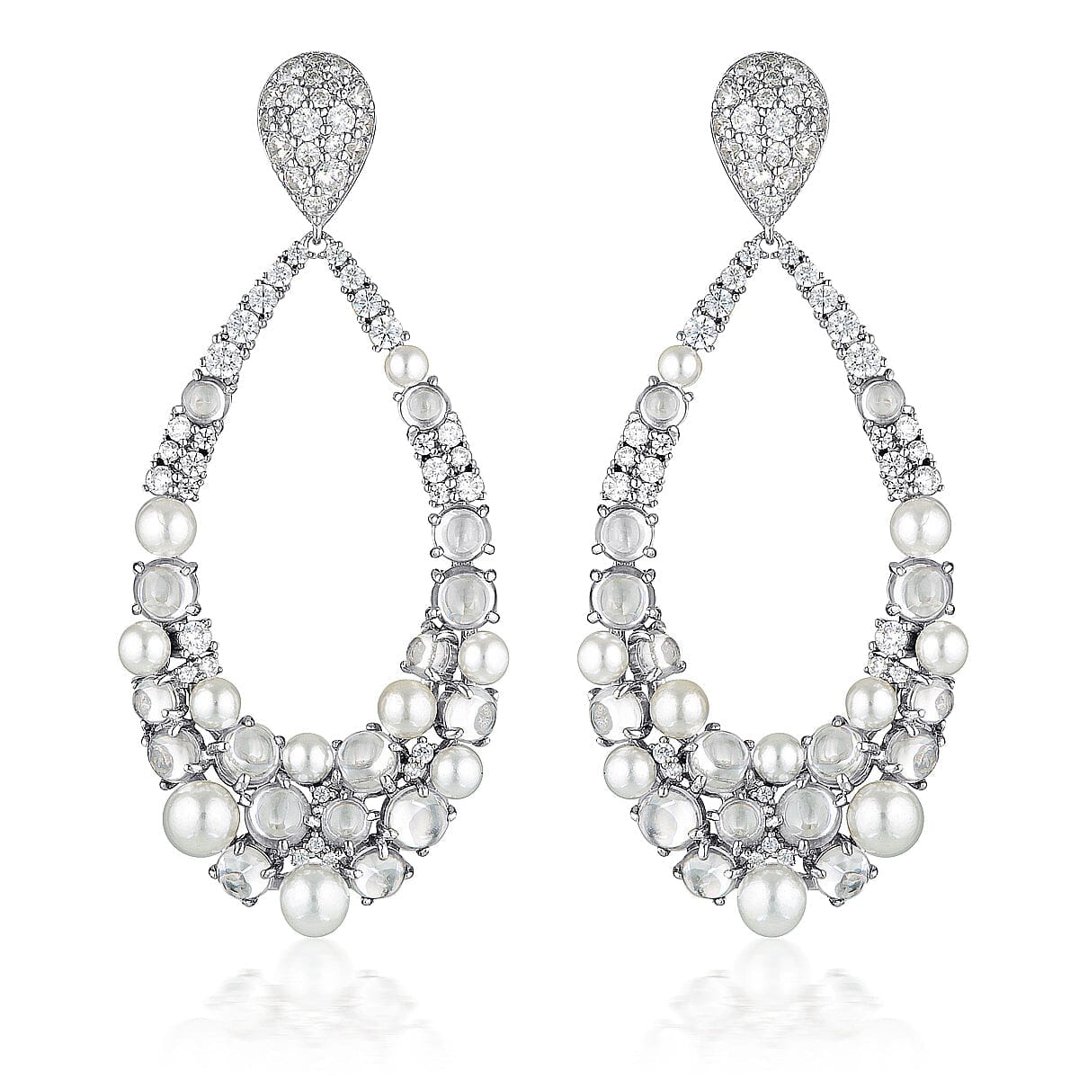 GEORGINI RED CARPET MET EARRINGS SILVER Bevilles Jewellers 