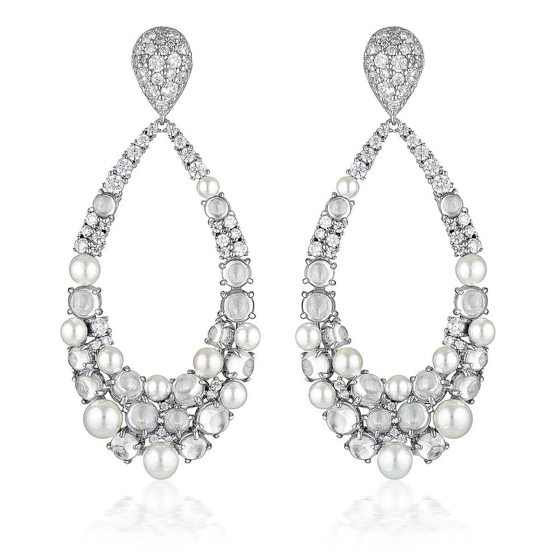 GEORGINI RED CARPET MET EARRINGS SILVER Bevilles Jewellers 