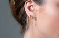 GEORGINI RED CARPET BILLBOARD EARRINGS GOLD Bevilles Jewellers 