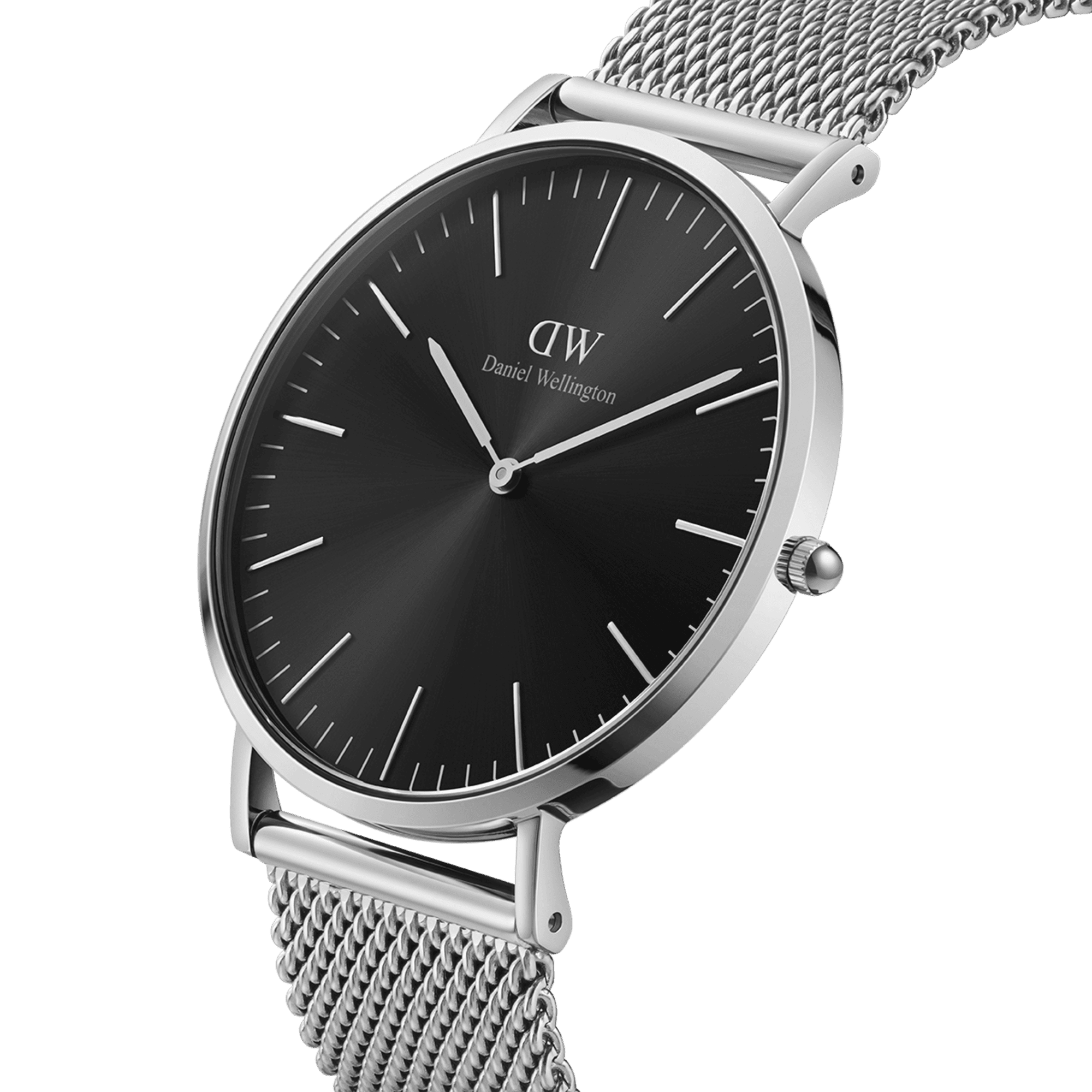 Daniel Wellington Classic 40 Sterling Silver & Onyx Watch Watches Daniel Wellington 