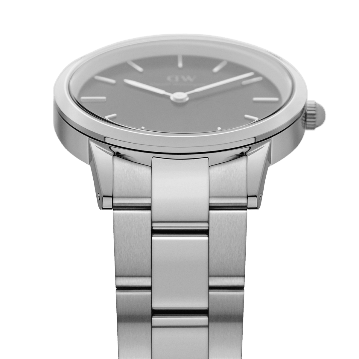 Daniel Wellington Iconic Link 36 Silver & Black Watch Watches Daniel Wellington 