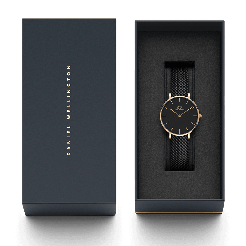 Daniel Wellington Petite 32 Ashfield Rose Gold & Black Watch Watches Daniel Wellington 