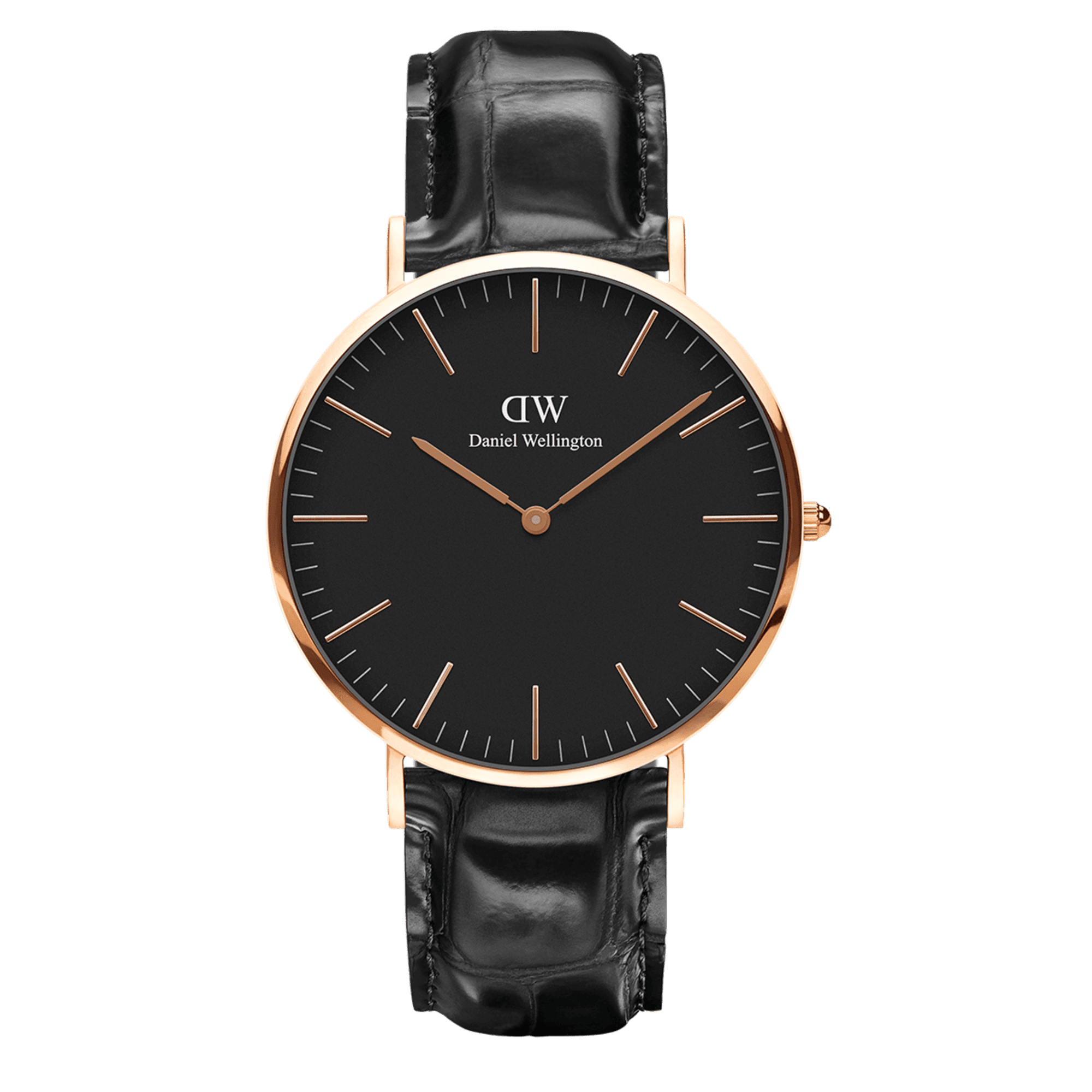 Daniel Wellington Classic 40 Reading Rose Gold & Black Watch Watches Daniel Wellington 