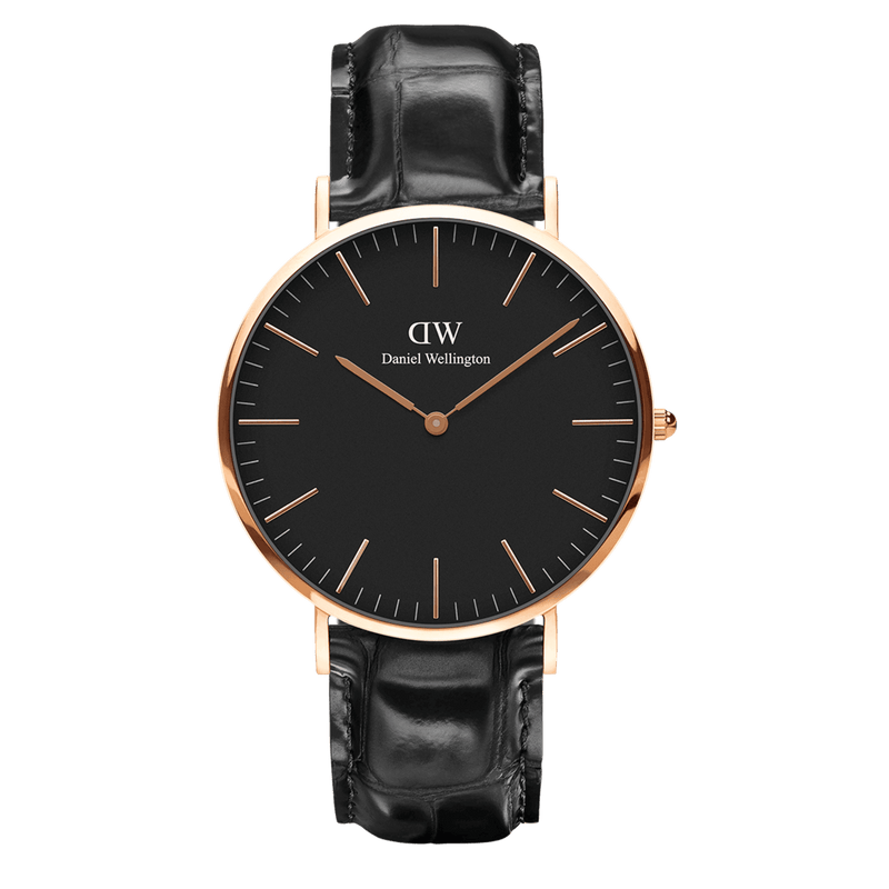 Daniel Wellington Classic 40 Reading Rose Gold & Black Watch Watches Daniel Wellington 
