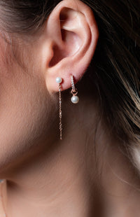GEORGINI RED CARPET GLOBE EARRINGS ROSE GOLD Bevilles Jewellers 