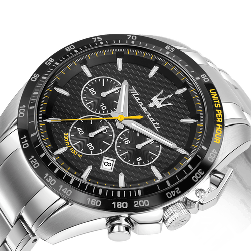 Maserati Traguardo Black Dial 45mm Chronograph Watches Maserati 