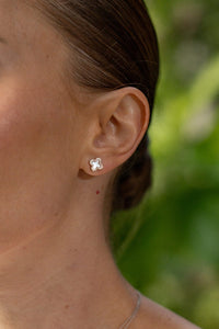 SYDNEY SOIRÉE FAIRWATER MOTHER OF PEARL STUD EARRINGS SILVER Bevilles Jewellers 