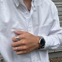 Daniel Wellington Iconic Link 36 Silver & Black Watch Watches Daniel Wellington 