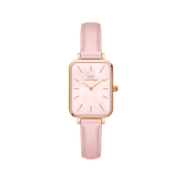 Daniel Wellington Quadro Pink Leather & Rose Gold Mother of Pearl Watch Watches Daniel Wellington 