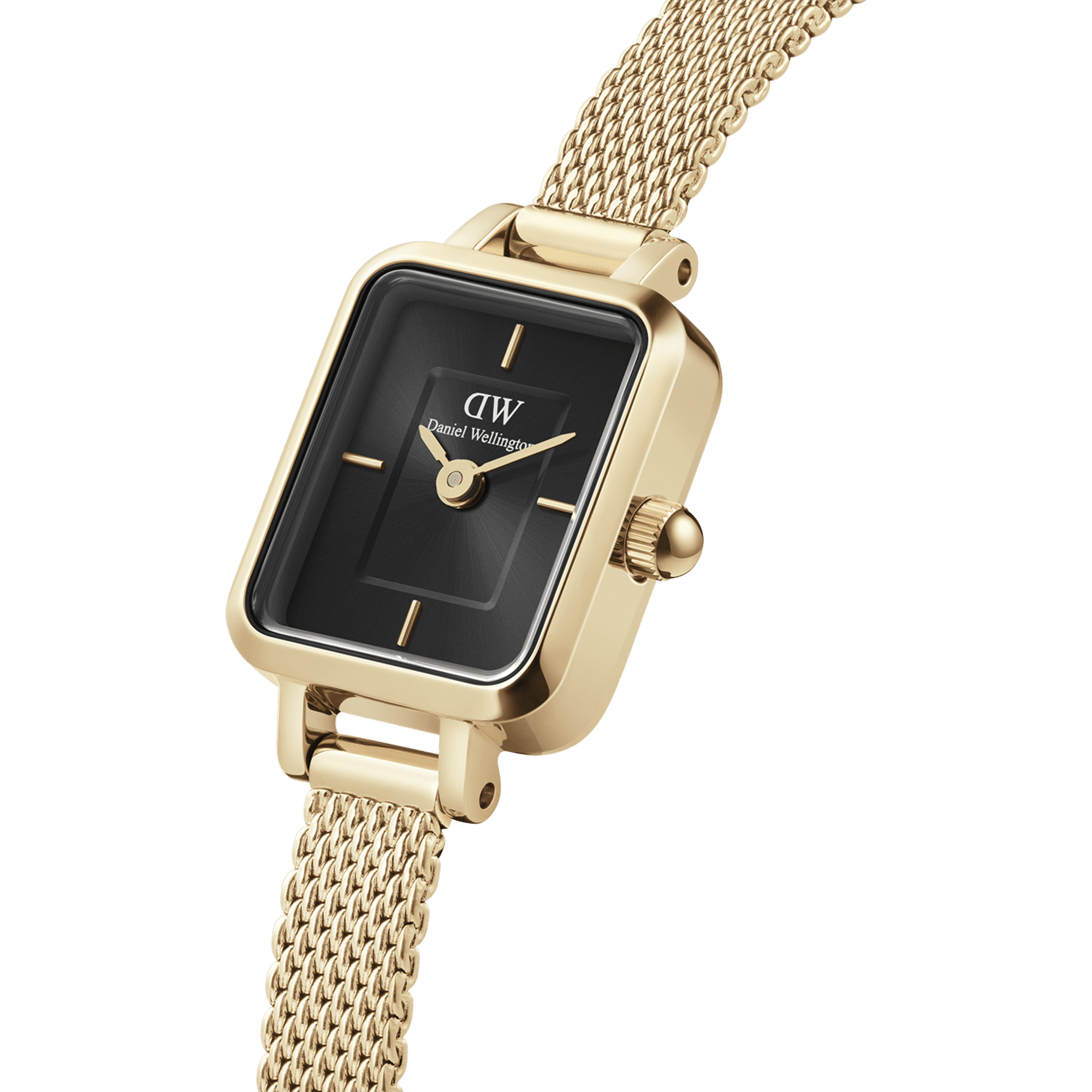 Daniel Wellington Quadro Mini Evergold Onyx Watch Watches Daniel Wellington 