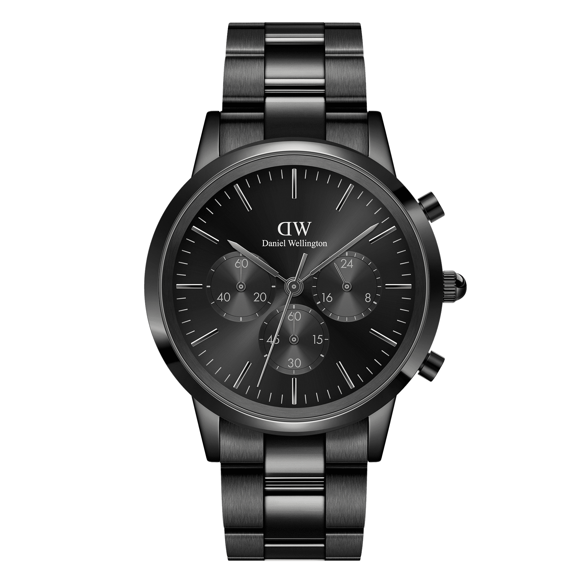 Daniel Wellington Iconic Chronograph 42 Link Black Sunray Watch Watches Daniel Wellington 
