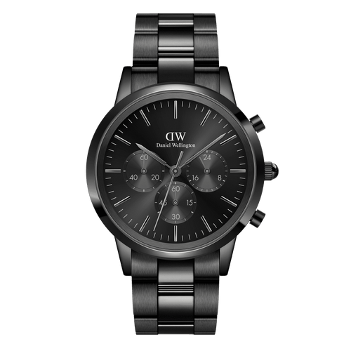 Daniel Wellington Iconic Chronograph 42 Link Black Sunray Watch Watches Daniel Wellington 