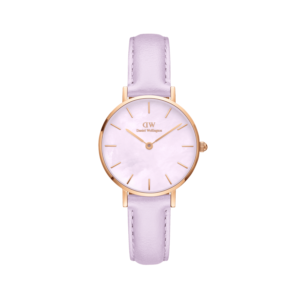 Daniel Wellington Petite 28 Purple Leather & Rose Gold Mother of Pearl Watch Watches Daniel Wellington 