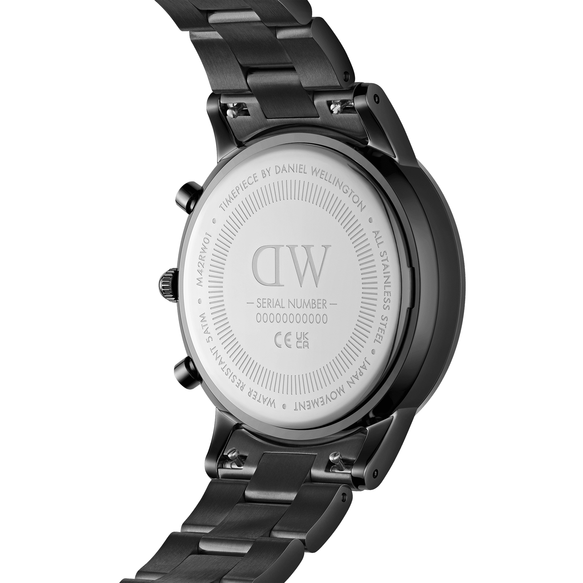 Daniel Wellington Iconic Chronograph 42 Link Black Sunray Watch Watches Daniel Wellington 