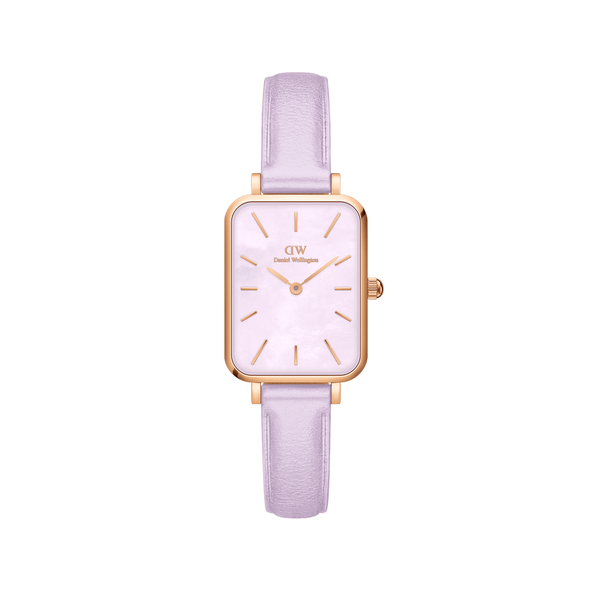 Daniel Wellington Quadro Purple Leather & Rose Gold Mother of Pearl Watch Watches Daniel Wellington 