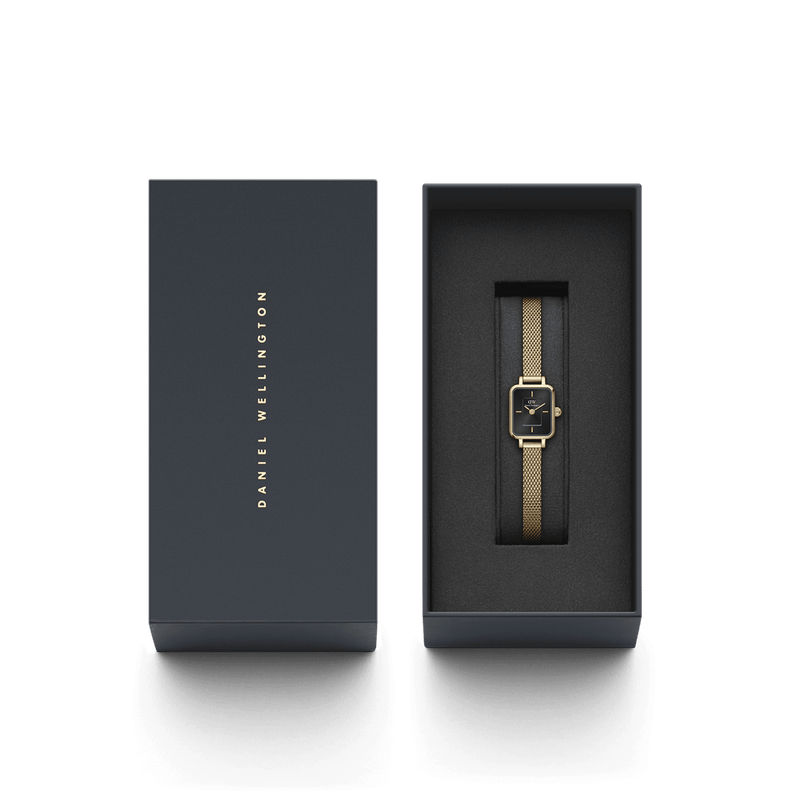 Daniel Wellington Quadro Mini Evergold Onyx Watch Watches Daniel Wellington 