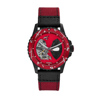 Fossil Marvel LE Deadpool Limited Edition Watch LE1196SET Watches Bevilles Jewellers 