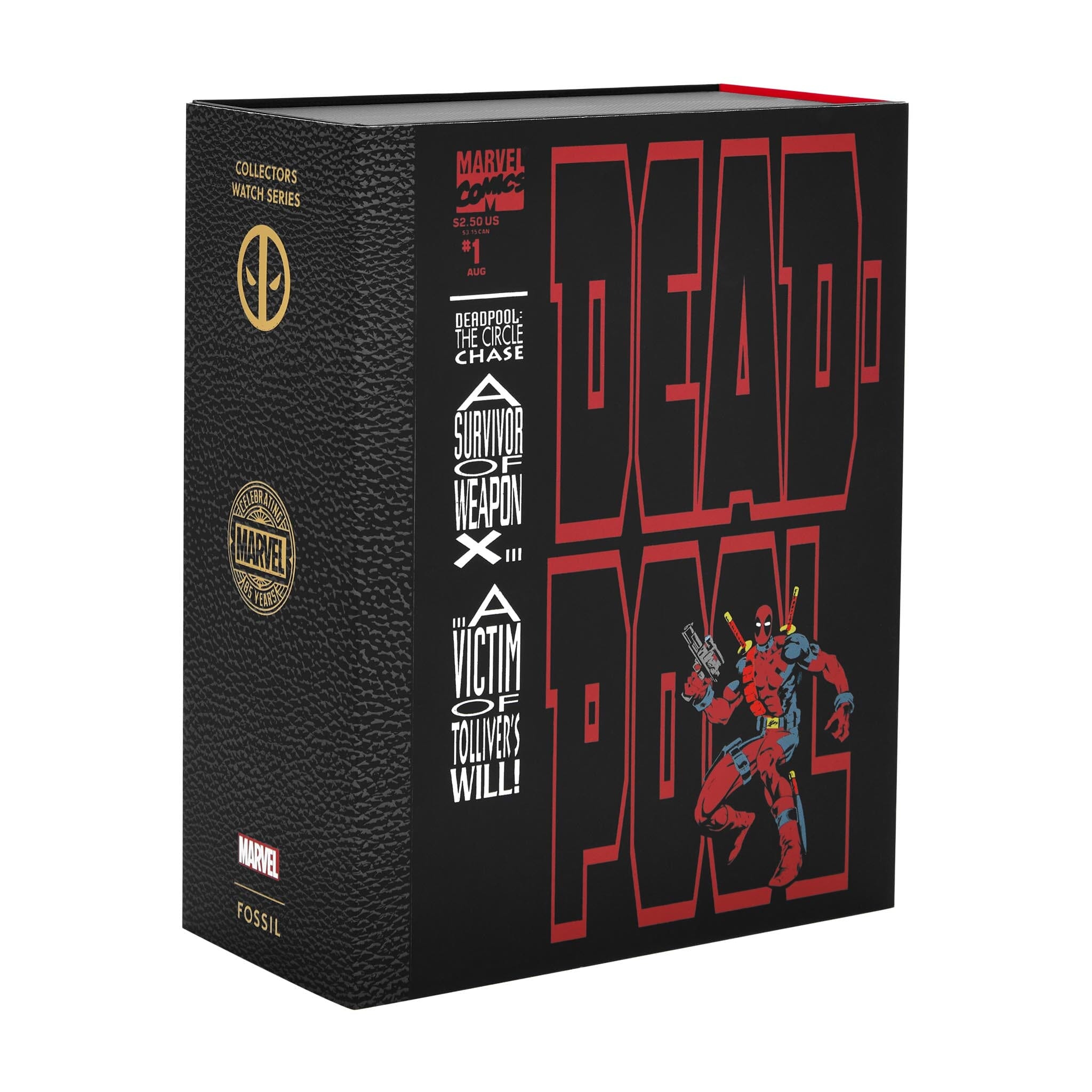 Fossil Marvel LE Deadpool Limited Edition Watch LE1196SET Watches Bevilles Jewellers 