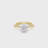 1.50ct Laboratory Grown Diamond Six Claw Solitaire Ring in 18ct Yellow Gold and 18ct White Gold
