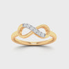 Diamond Infinity Stackable Ring in 9ct Yellow Gold