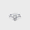 Oval Ring with 1.50ct of Laboratory Grown Diamonds in 9ct White Gold